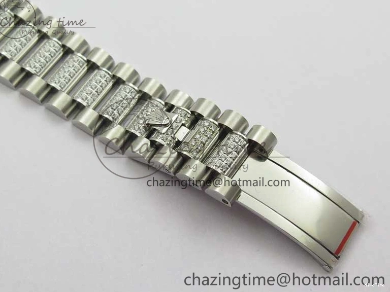 MiroTime 0521 Day-Date 36mm 128239 SS Crystal BP Best Edition Blue Crystal Marker Dial on SS President Bracelet A OdorResistant 2677